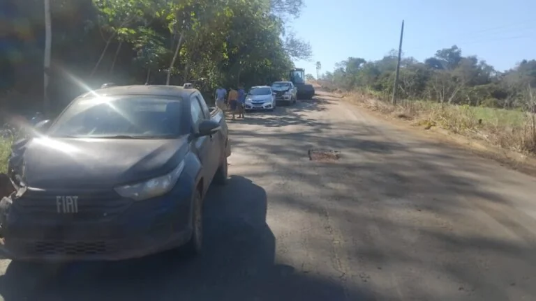 Engavetamento envolvendo três veículos é registrado no Morro do Cansado, em Alto Alegre dos Parecis
