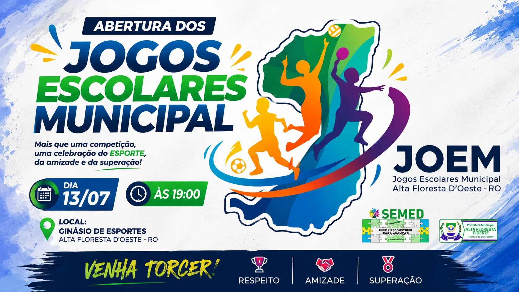 Alta Floresta d’Oeste abre os Jogos Escolares Municipais 2025 com celebração ao esporte e à educação