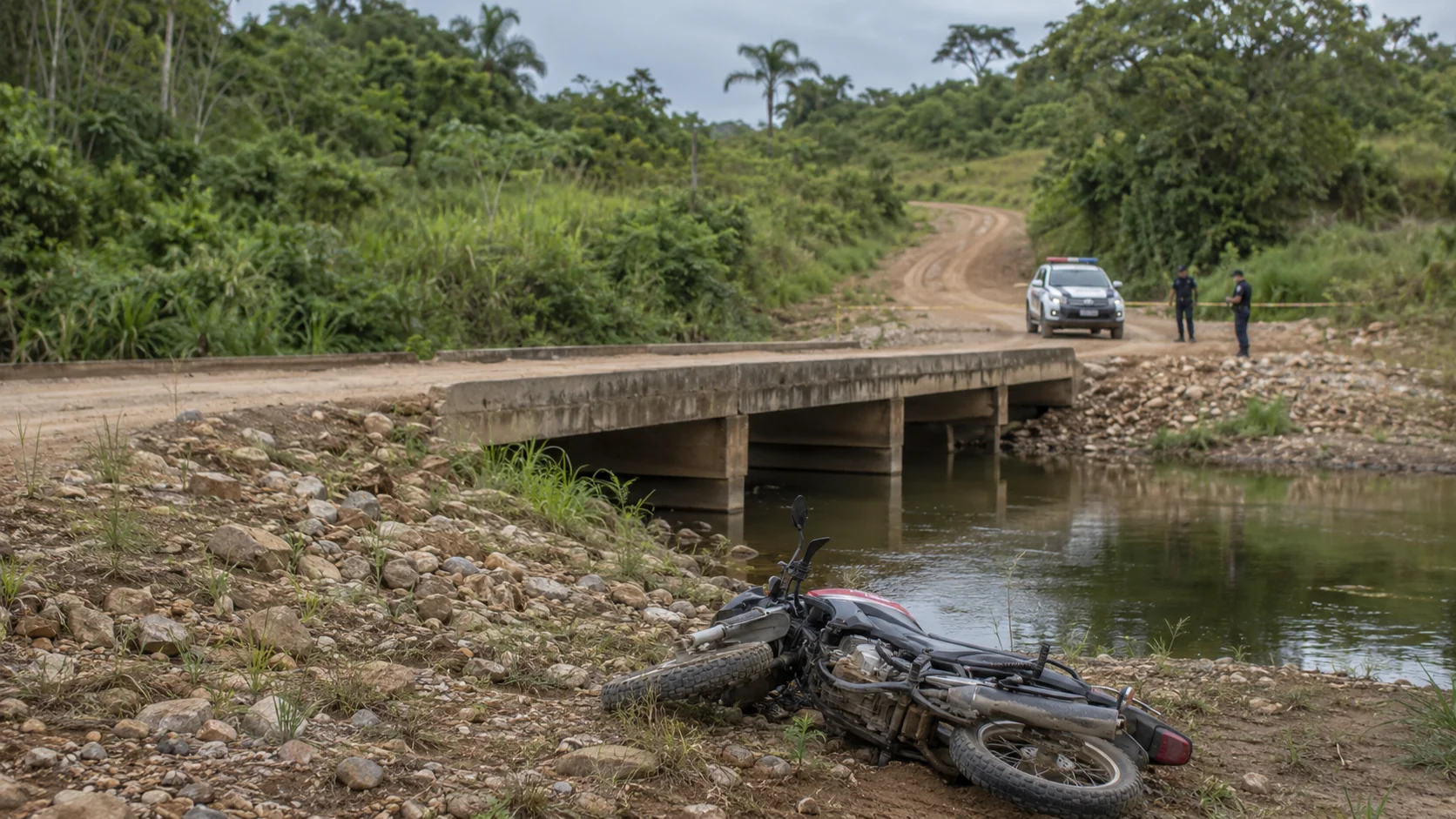 Motociclista morre após cair em rio na zona rural de Alta Floresta D’Oeste