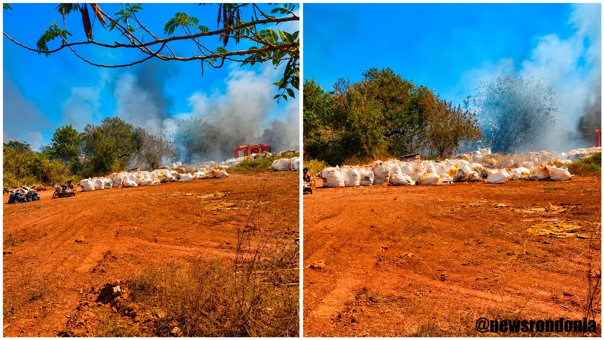 Incêndio atinge cooperativa de catadores e provoca prejuízos em Porto Velho