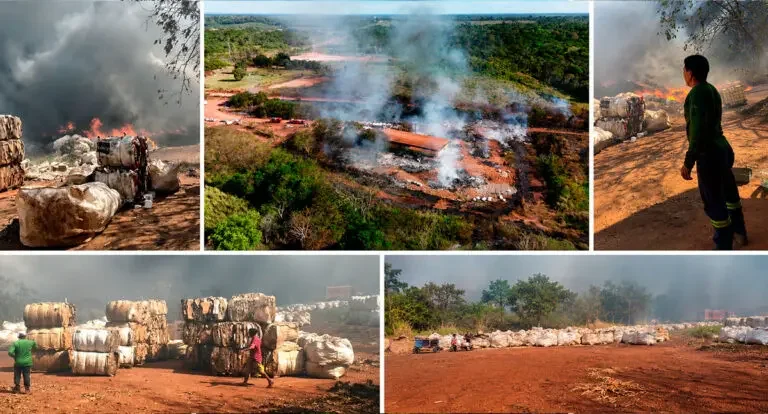 Incêndio atinge cooperativa de catadores e provoca prejuízos em Porto Velho
