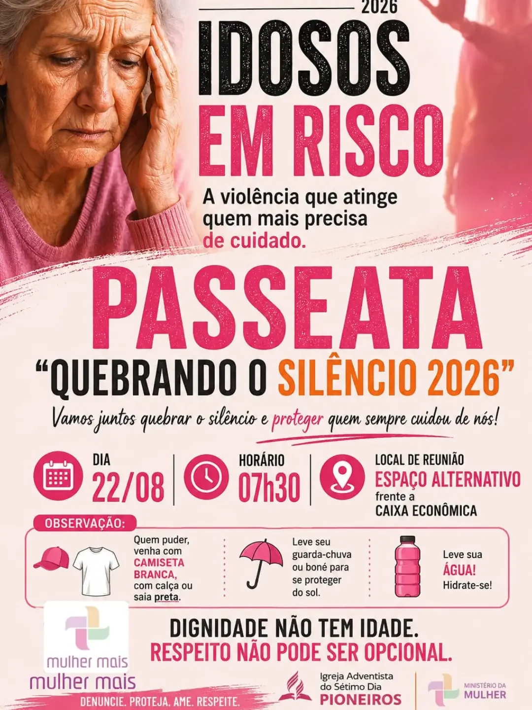 Igreja Pioneiros participa de passeata “Quebrando o Silêncio” neste sábado em Rolim de Moura
