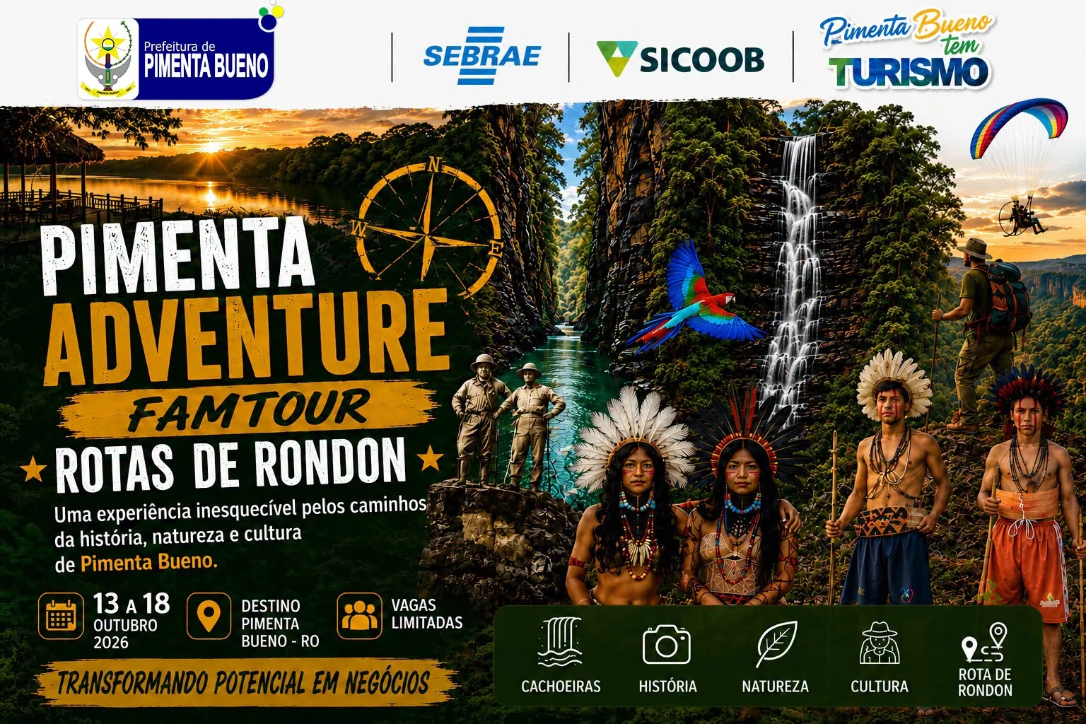 Pimenta Bueno recebe profissionais do turismo para o Adventure FAMTOUR 2026