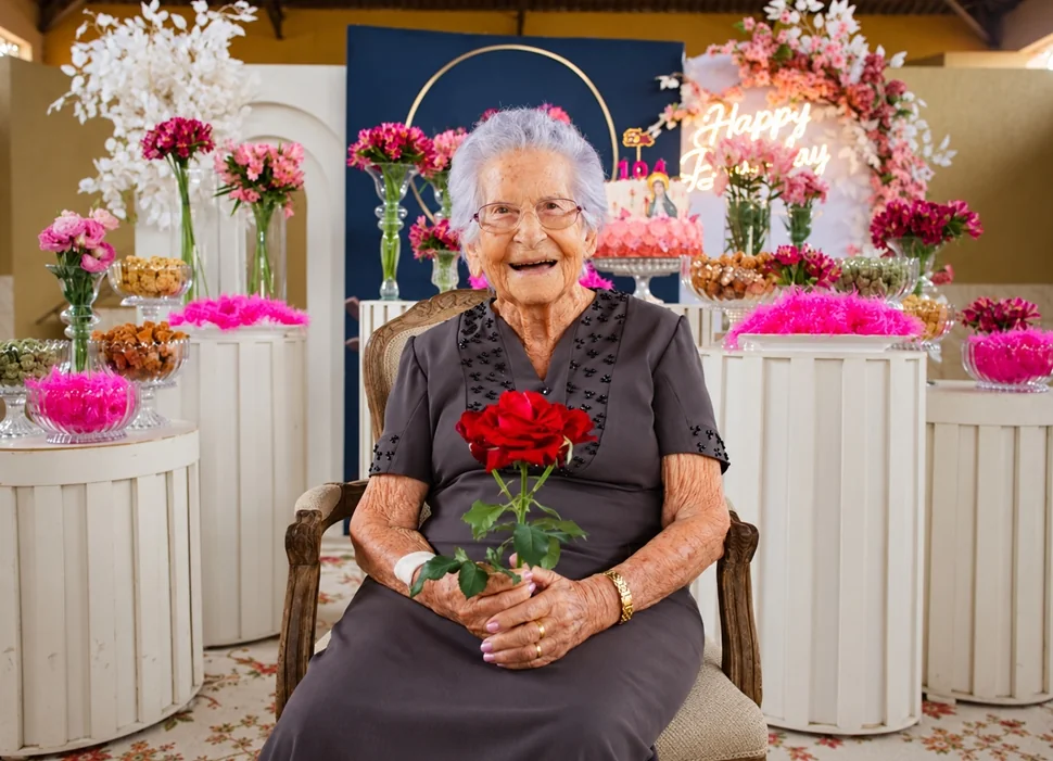 Aos 104 anos, dona Dila Costa mantém rotina independente em Pimenta Bueno, RO
