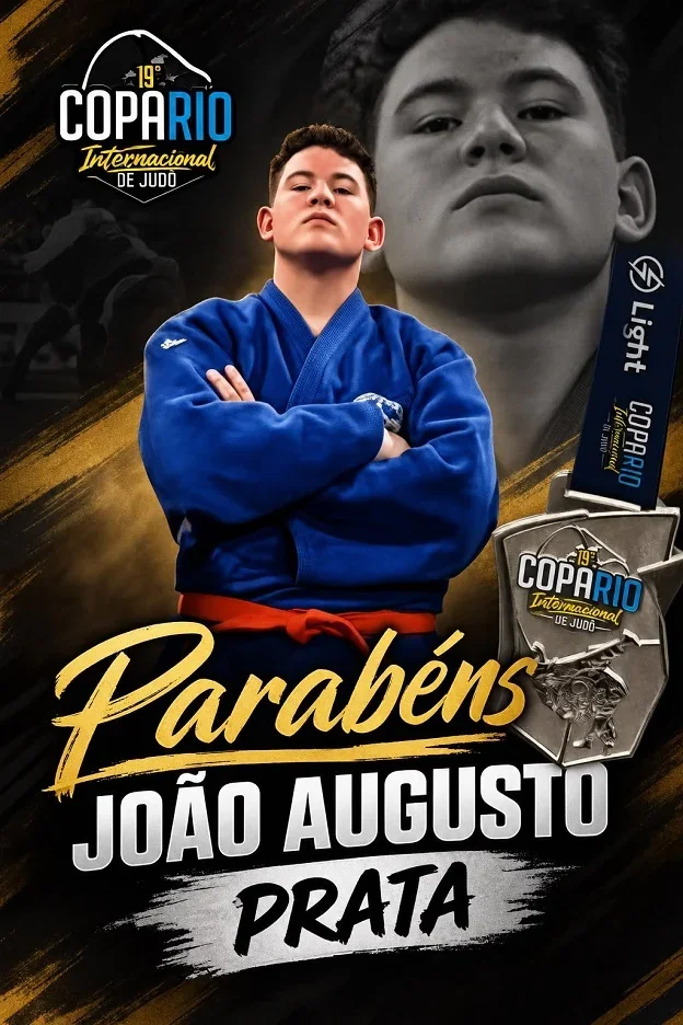 Cacoal no pódio: João Augusto Almeida é vice-campeão na 19ª Copa Rio Internacional de Judô