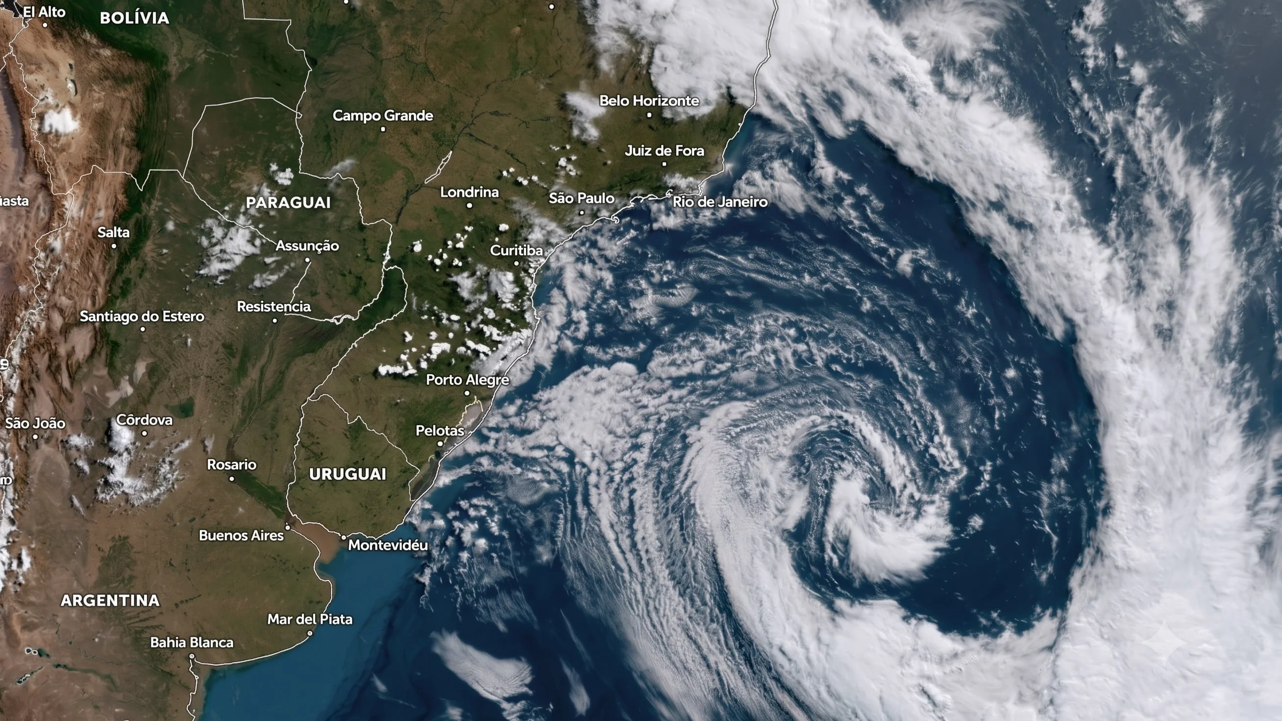 Ciclone e nova frente fria levam chuva e ventania para grandes áreas hoje