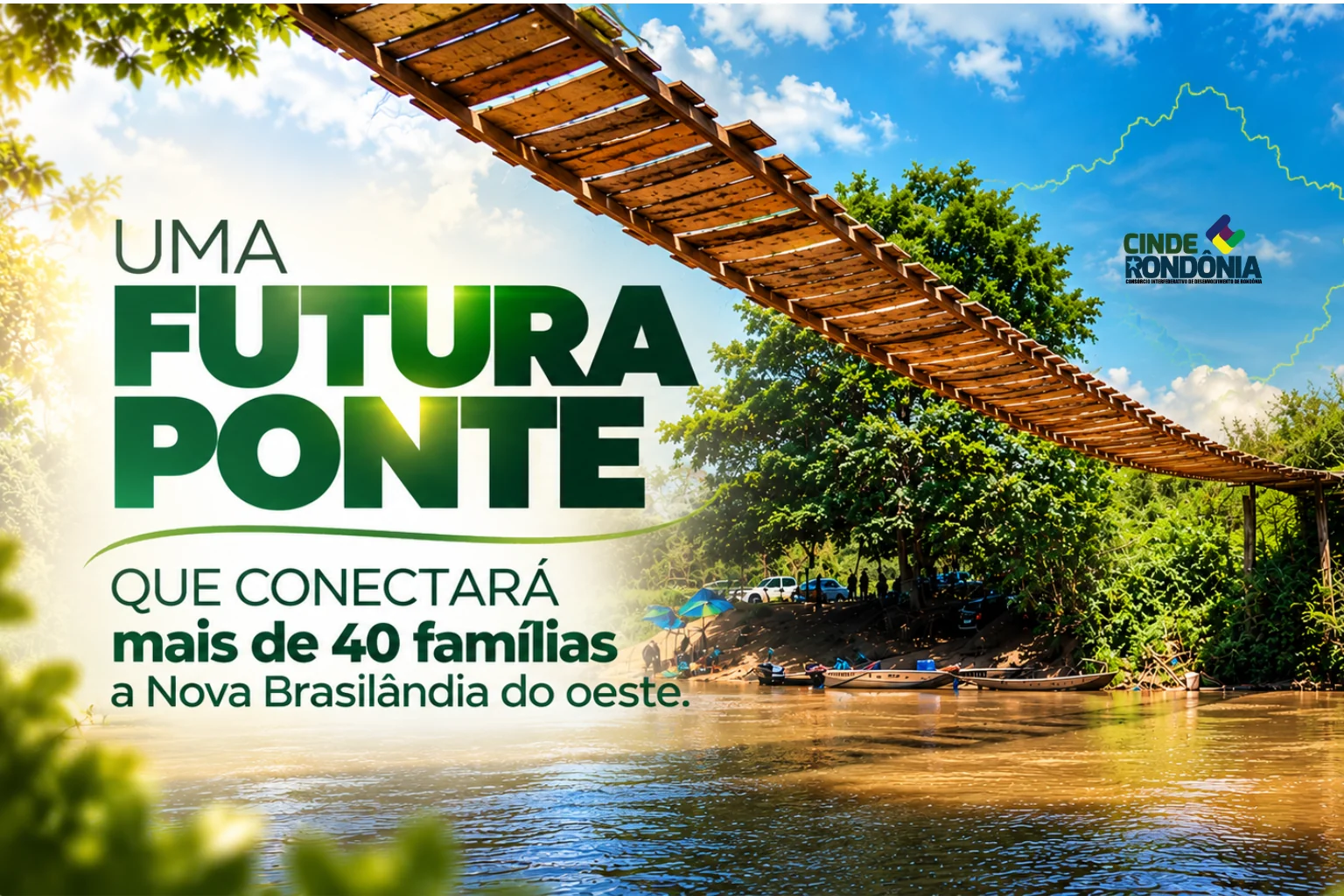 CINDERONDÔNIA avança em projeto de ponte para melhorar acesso de 40 famílias em Nova Brasilândia D'Oeste
