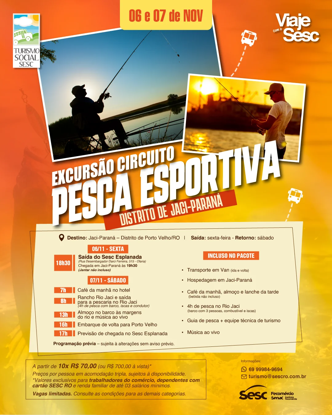 Sistema Fecomércio Rondônia promove excursão circuito pesca esportiva em Jaci-  Paraná