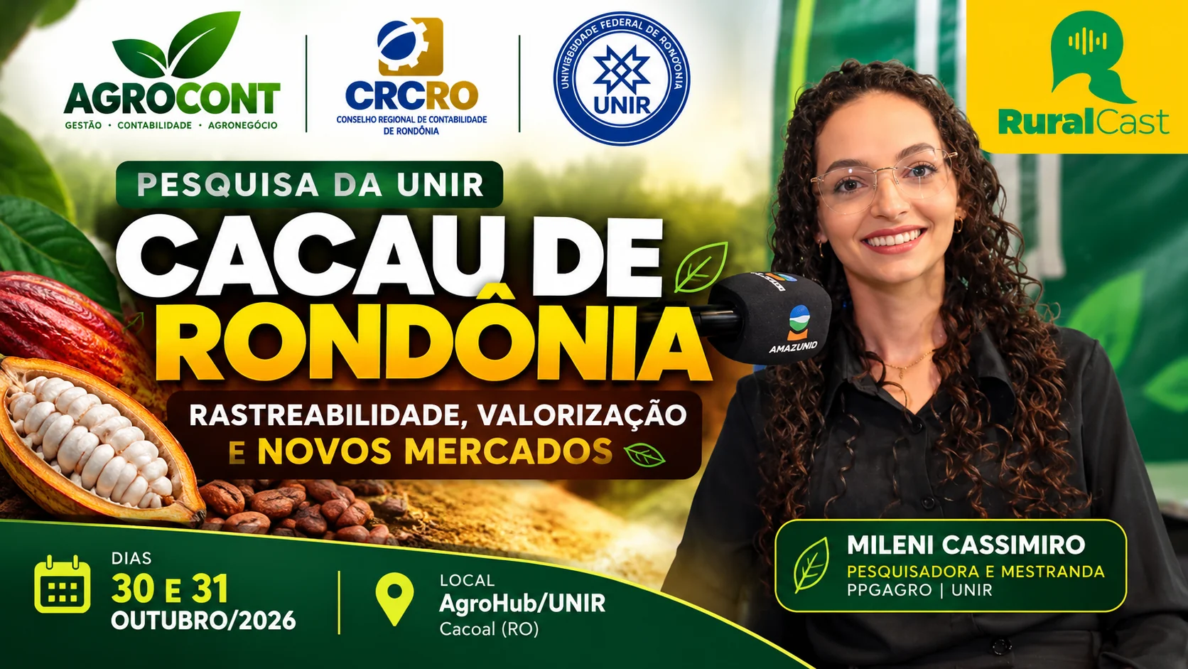 Pesquisa da UNIR busca fortalecer produção de cacau em Rondônia e ampliar oportunidades de acesso a novos mercados